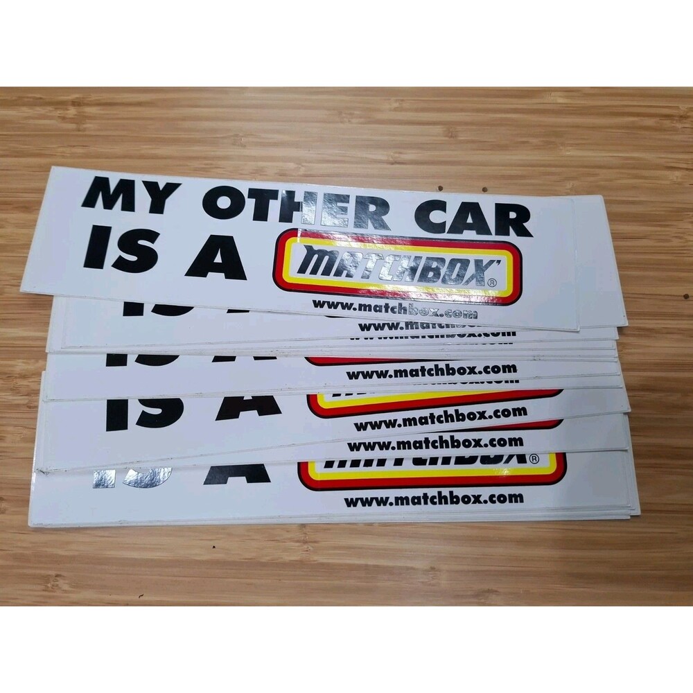 Matchbox Bumper Sticker Lot of 15 My Other Car Is A Matchbox Decal. 11.5" X 3"